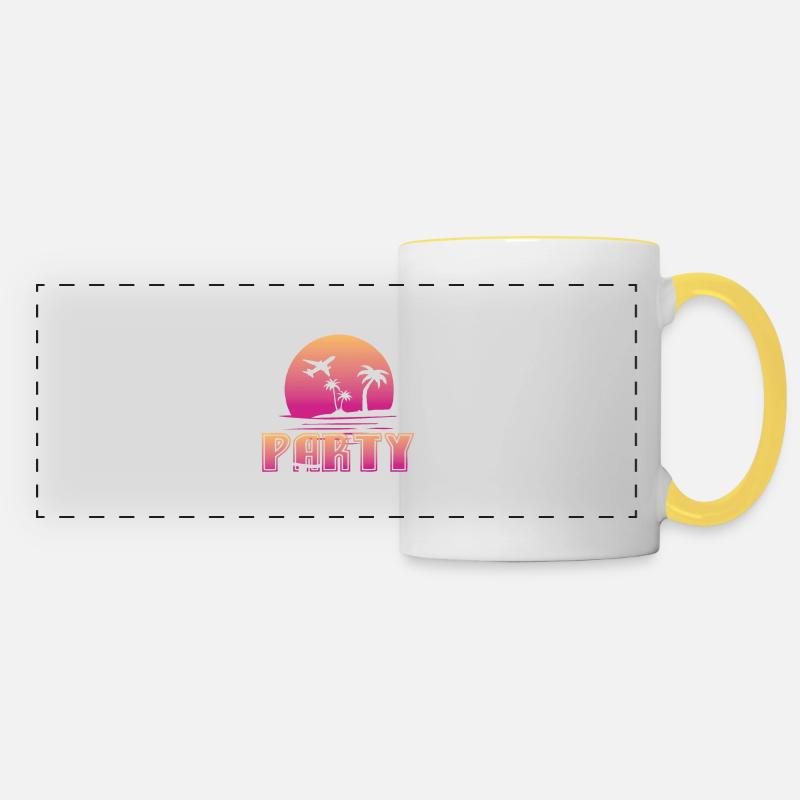 Greece Party Team - Panoramic Mug - white/yellow