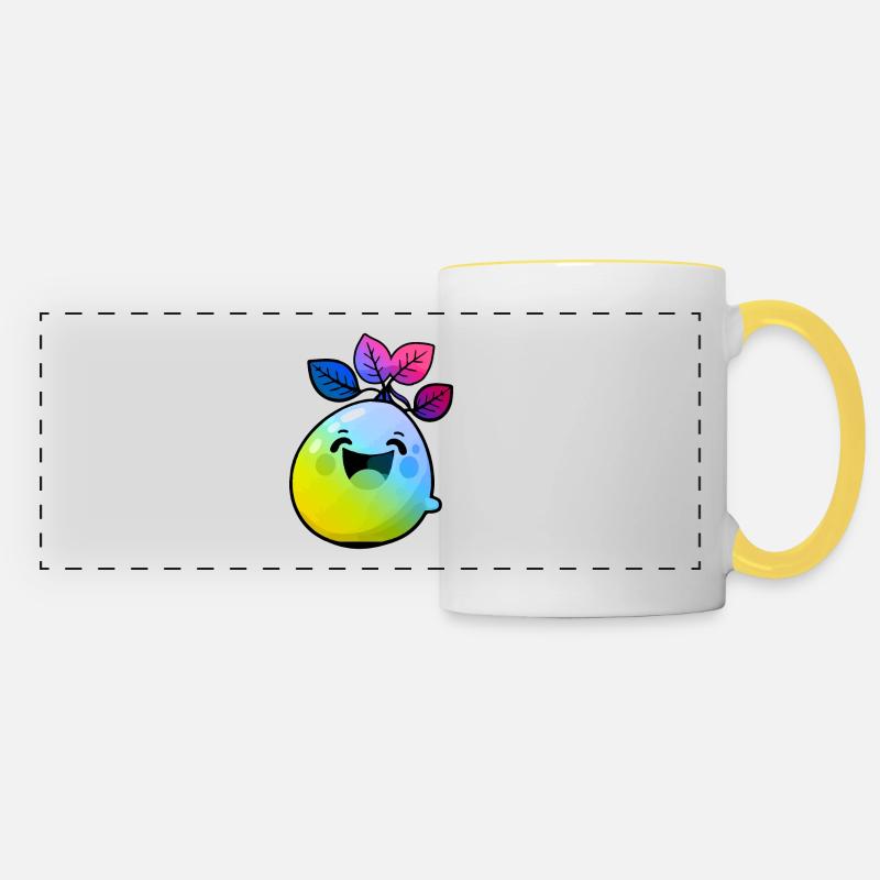 Lemon Comic Colorful - Mug panoramique contrasté et blanc - blanc/jaune