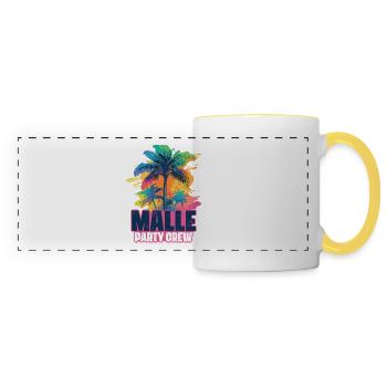 Malle Party Crew Holidays - Panoramic Mug - white/yellow - Front