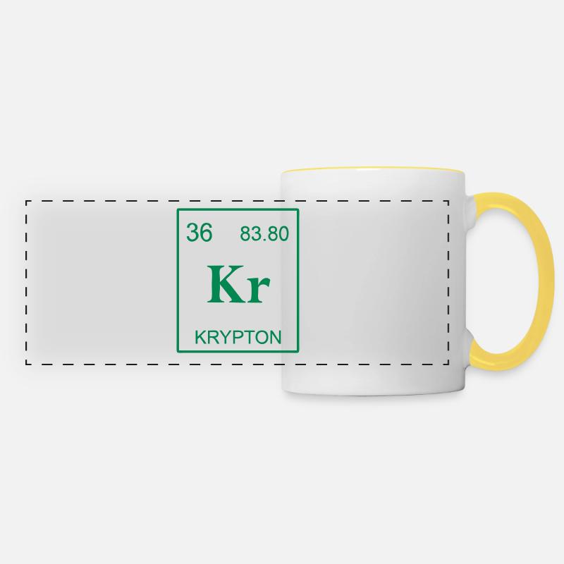 krypton - Panoramic Mug - white/yellow
