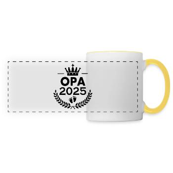 Opa 2025 - Panoramatasse - Weiß/Gelb - Vorne