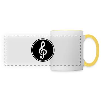 Sheet Music Musician - Panoramic Mug - white/yellow - Front