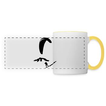 paragliding - Panoramic Mug - white/yellow - Front