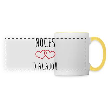 Mahogany Wedding 27 Years - Panoramic Mug - white/yellow - Front