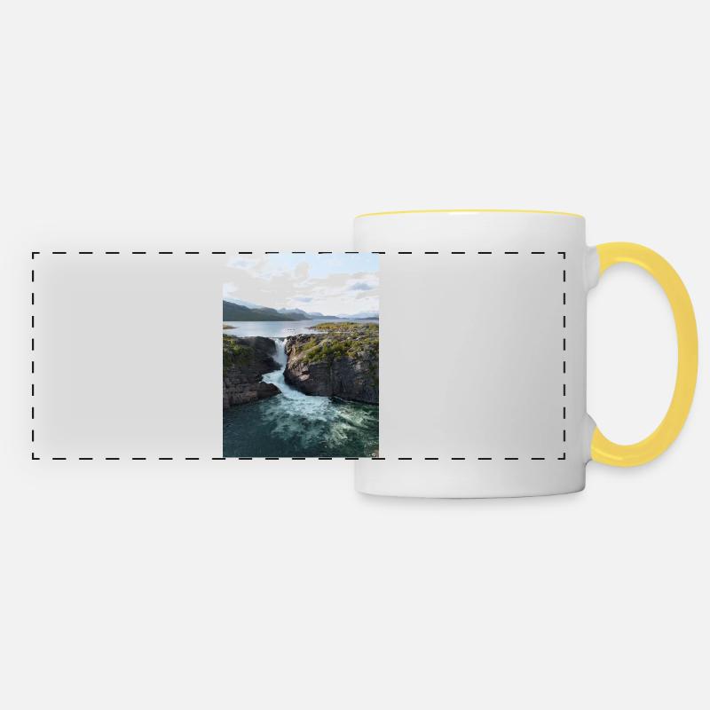 Stora Sjöfallet - Panoramic Mug - white/yellow