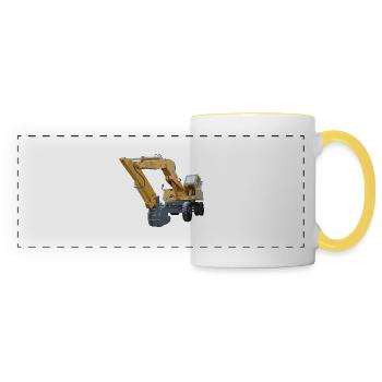 Ancienne pelle - Mug panoramique contrasté et blanc - blanc/jaune - Devant