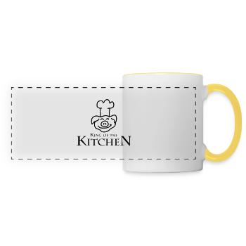 King Of The Kitchen - Panoramic Mug - white/yellow - Front