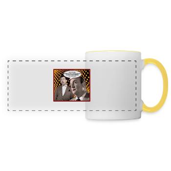 écoute on t'connaît pas - Mug panoramique contrasté et blanc - blanc/jaune - Devant