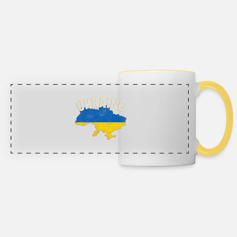 Ukraine - Panoramatasse - Weiß/Gelb