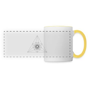 Une variante de l’inversion au niveau du cercle - Mug panoramique contrasté et blanc - blanc/jaune - Devant