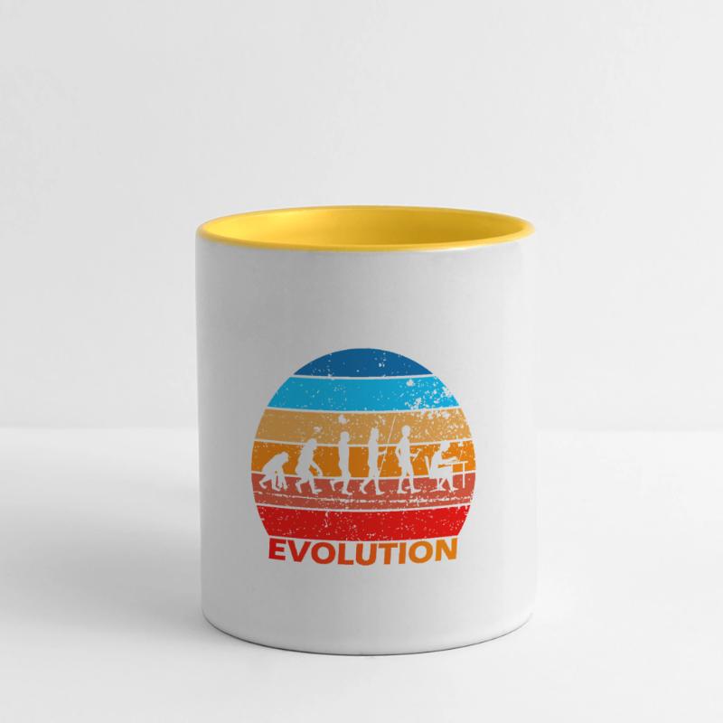 Evolution de l’informatique informatique Informatique Computer Science Computer Nerds Mug panoramique contrasté et blanc