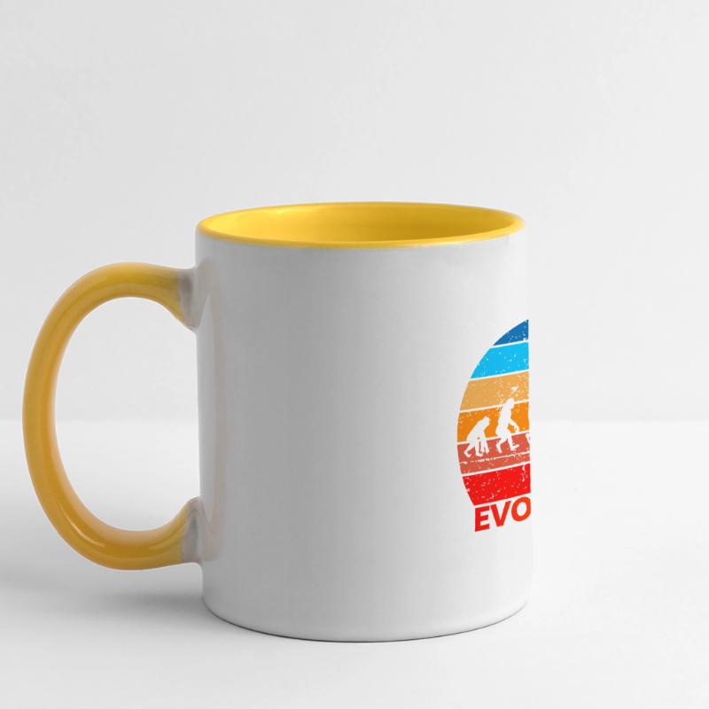 Evolution of IT EDP Computer Science Computer Nerds Panoramic Mug