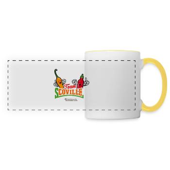 Chili Fan Design Chilischote Sauce Team Scoville - Panoramatasse - Weiß/Gelb - Vorne