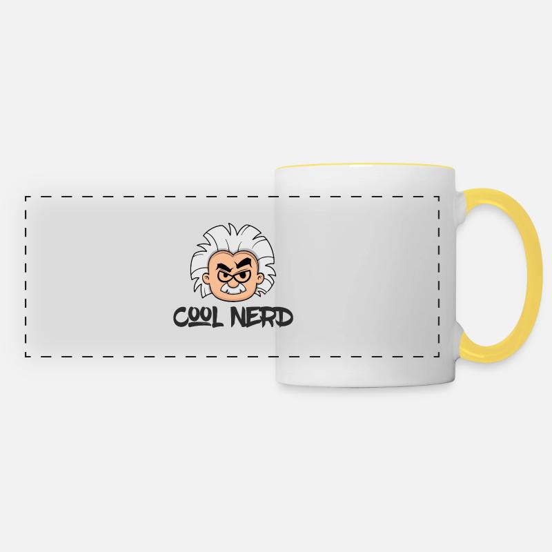 cool nerd T-shirt print yourself - Panoramic Mug - white/yellow