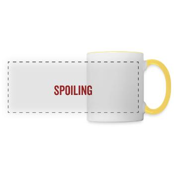 Helen ist mein Name Spoiling ist mein Spiel - Panoramatasse - Weiß/Gelb - Vorne