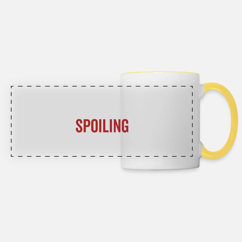 Walter est mon nom Spoiling est mon jeu - Mug panoramique contrasté et blanc - blanc/jaune