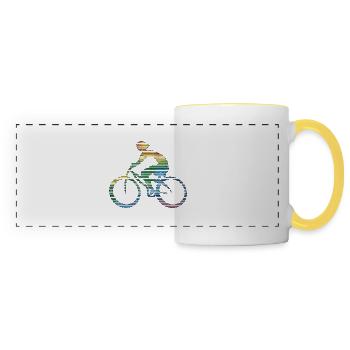Cyclist - Panoramic Mug - white/yellow - Front