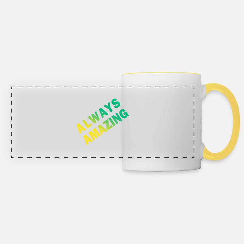 always amazing - Panoramic Mug - white/yellow