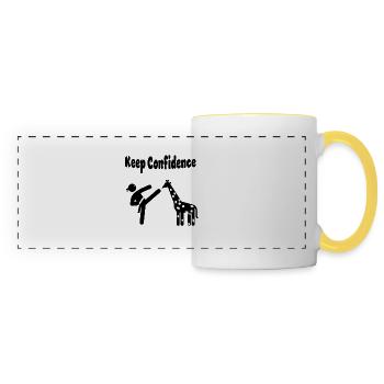Keep Confidence - Panoramic Mug - white/yellow - Front