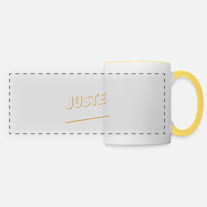 Il s'appelle juste Leblanc - Mug panoramique contrasté et blanc - blanc/jaune