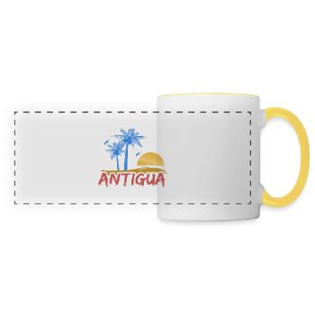 Antigua Beach - Panoramic Mug - white/yellow - Front
