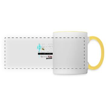 Fischinger Online big with Mystery Files | abridged - Panoramic Mug - white/yellow - Front