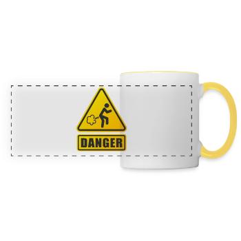 Fart Danger - Panoramic Mug - white/yellow - Front
