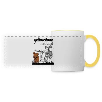 YELLOWSTONE NATIONAL PARK. - Mug panoramique contrasté et blanc - blanc/jaune - Devant