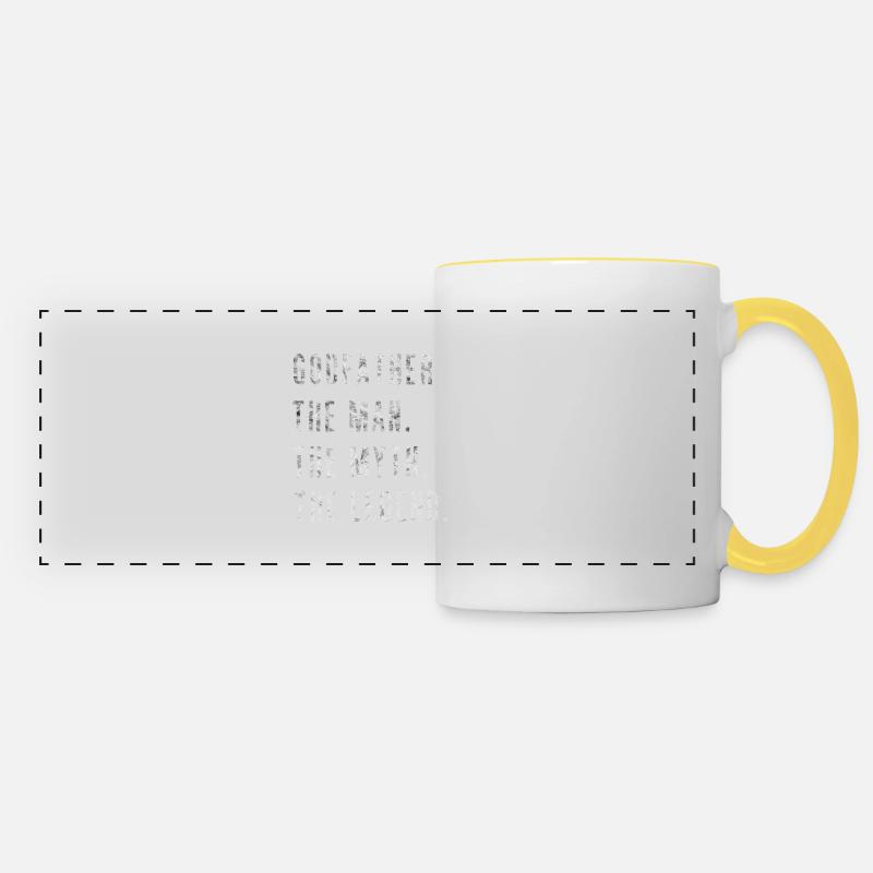 Godfather. The Man Then Myth The Legend Gift - Panoramic Mug - white/yellow