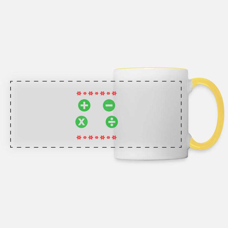 Math Ugly Christmas Gift - Panoramic Mug - white/yellow