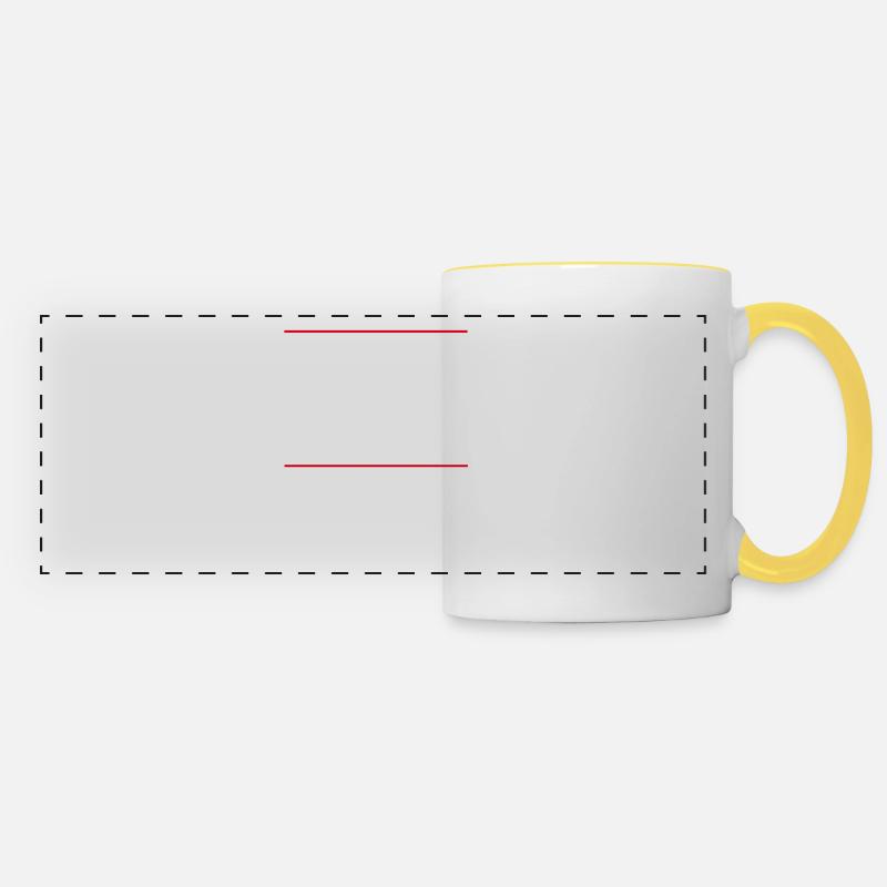 Hip hop was cool in the 90s - Panoramic Mug - white/yellow
