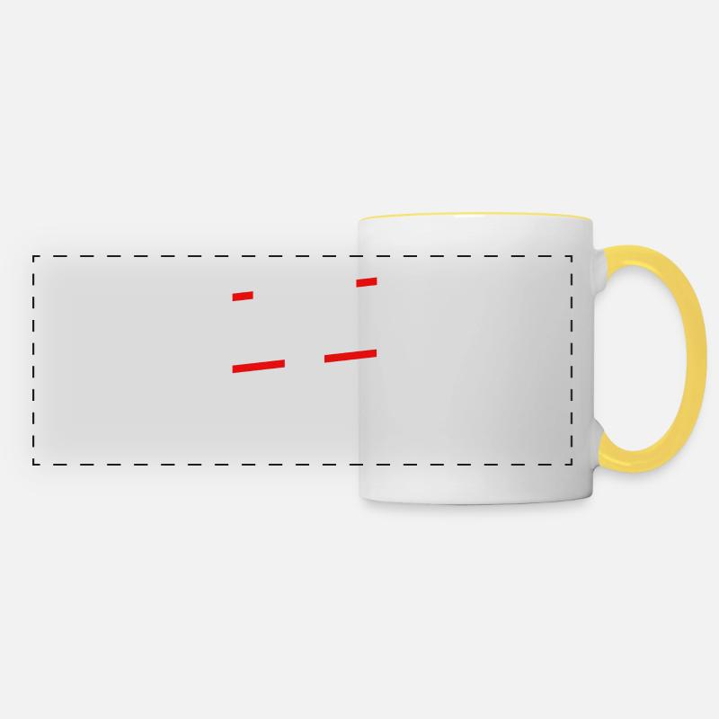 Je ne suis pas cassé - Mug panoramique contrasté et blanc - blanc/jaune