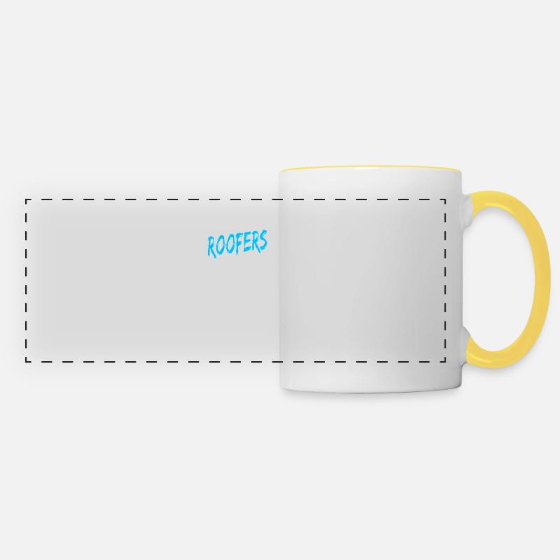 Couvreur couvreurs cadeau Bart - Mug panoramique contrasté et blanc - blanc/jaune