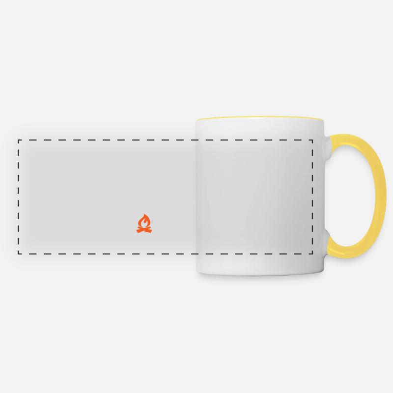 Lets get toasted - funny camping shirt - Panoramic Mug - white/yellow