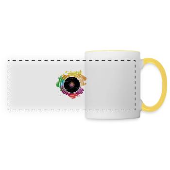 Enregistrement VINYL - Mug panoramique contrasté et blanc - blanc/jaune - Devant