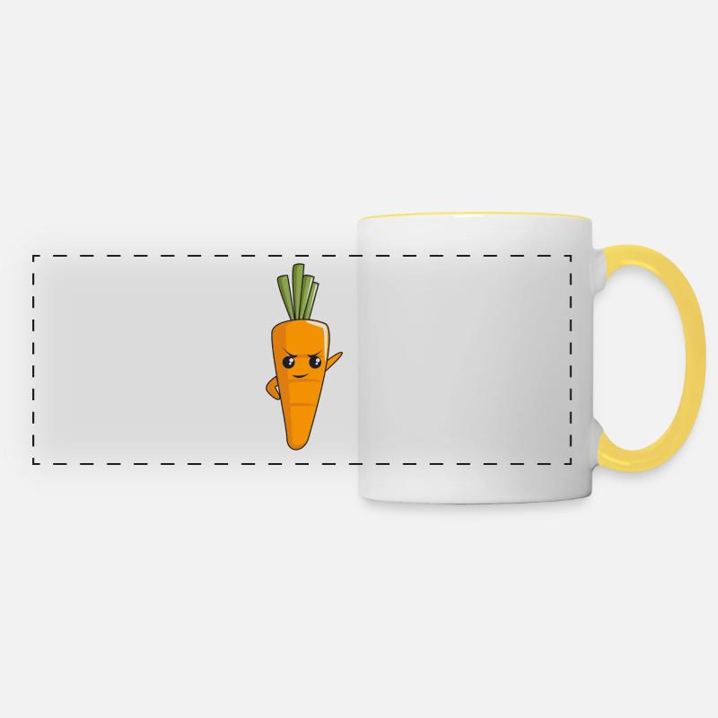 Naughty carrot - Panoramic Mug - white/yellow