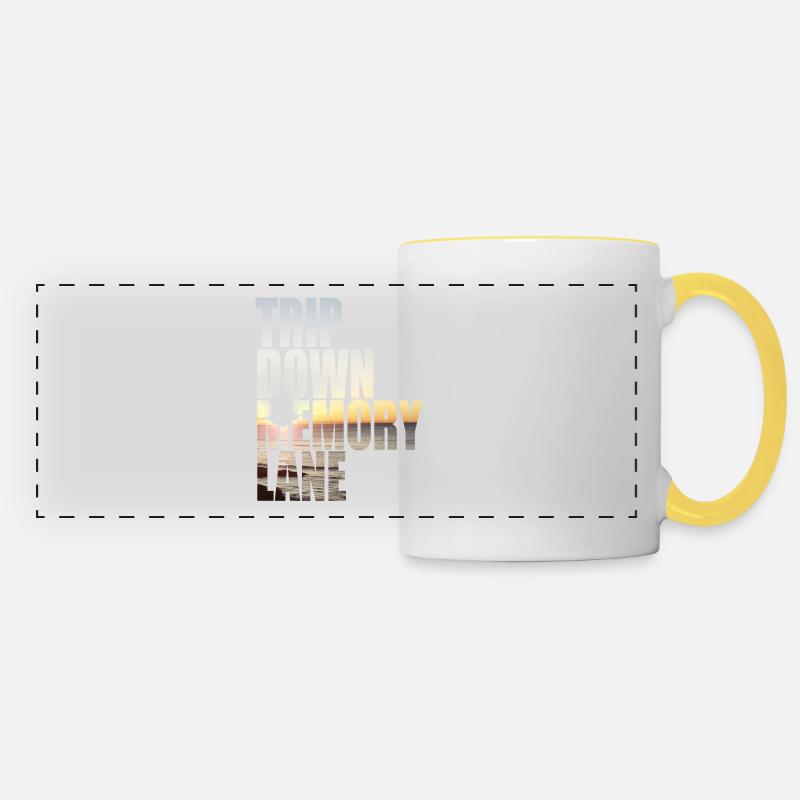 Trip Down Memory Lane - Panoramic Mug - white/yellow