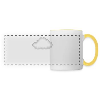 Snow Pixel - Panoramic Mug - white/yellow - Front