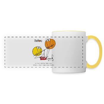 Les Shadoks pompent - Mug panoramique contrasté et blanc - blanc/jaune - Devant