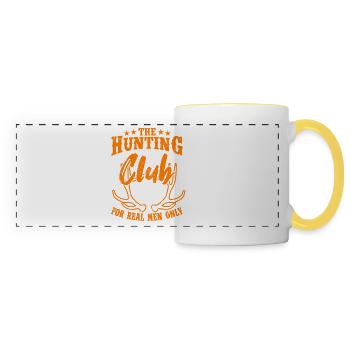 Chasseurs chasseurs - Mug panoramique contrasté et blanc - blanc/jaune - Devant