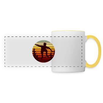 skateboard - Panoramic Mug - white/yellow - Front