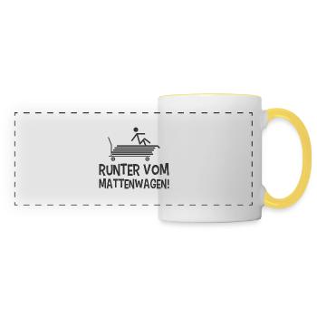 Mattenwagen Sportlehrer - Panoramatasse - Weiß/Gelb - Vorne