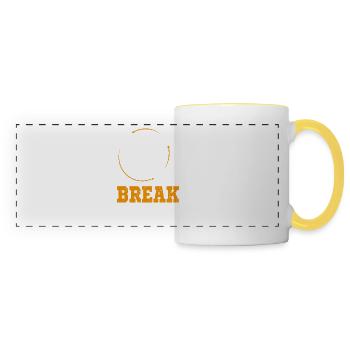 Breakdance hip hop handstand bboying - Panoramic Mug - white/yellow - Front