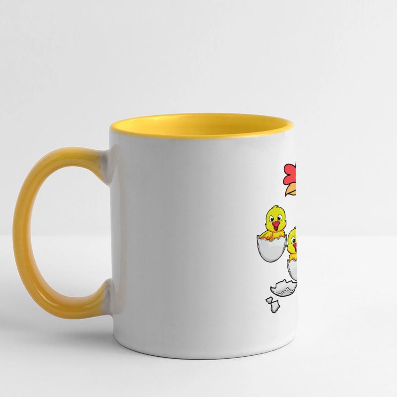 Eggshell Chick Chicken Chickens Easter Chicken Egg Panoramic Mug
