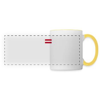 Autriche Flagge Austria Land Österreicher Wien - Mug panoramique contrasté et blanc - blanc/jaune - Devant