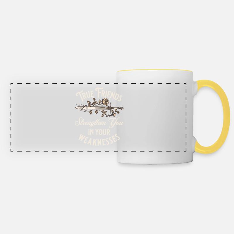 True Friends True Friend - Panoramic Mug - white/yellow