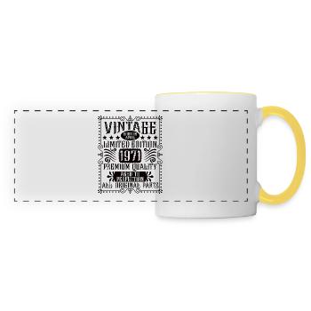 Legend April 1971 Birthday - Panoramic Mug - white/yellow - Front