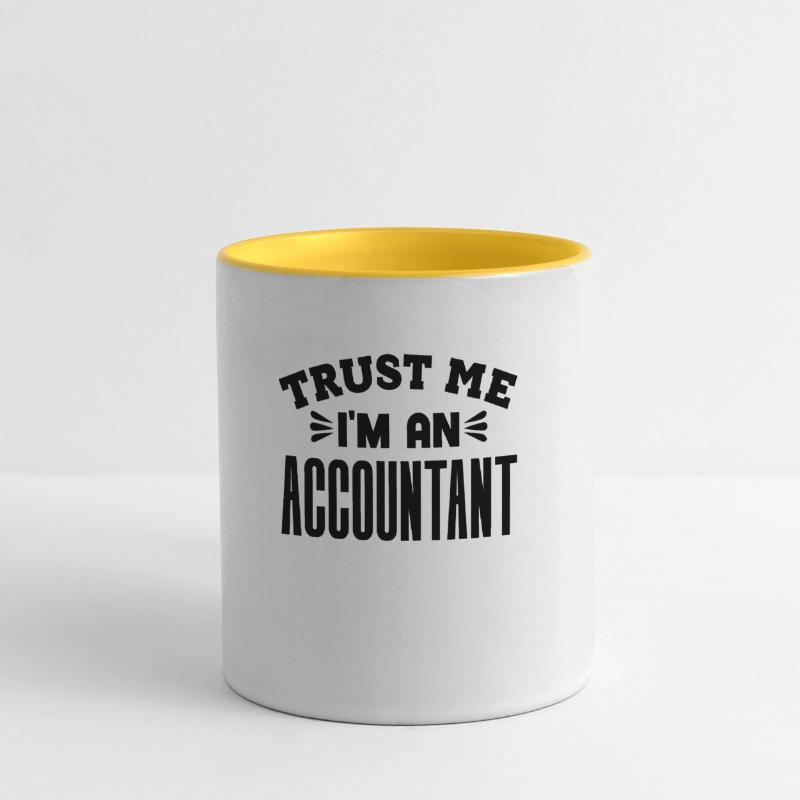 Profession comptable Comptable financier Comptable Mug panoramique contrasté et blanc