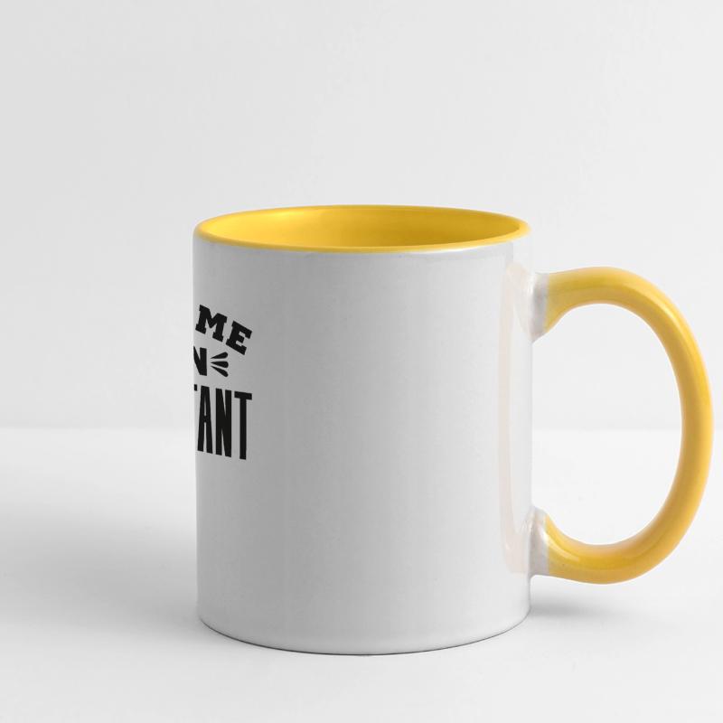 Profession comptable Comptable financier Comptable Mug panoramique contrasté et blanc