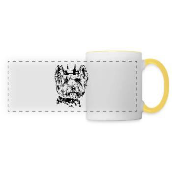 WESTIE Krone Dog Wilsigns - Panoramic Mug - white/yellow - Front